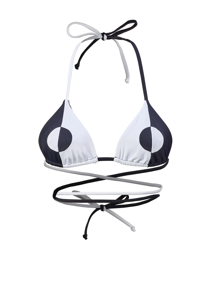 BANSHEE SWIM DUALITY TOP B&W REVERSIBLE BIKINI TOP XS