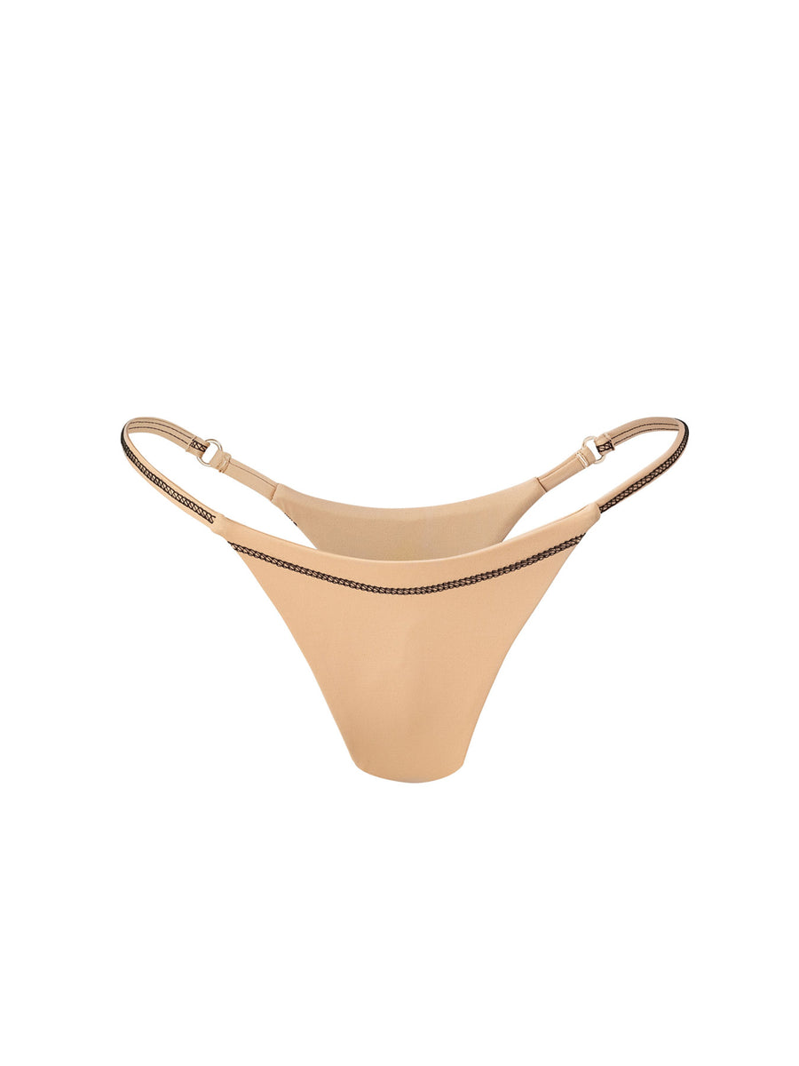 BANSHEE SWIM OGI THONG BIKINI BOTTOM SAND SIZE L
